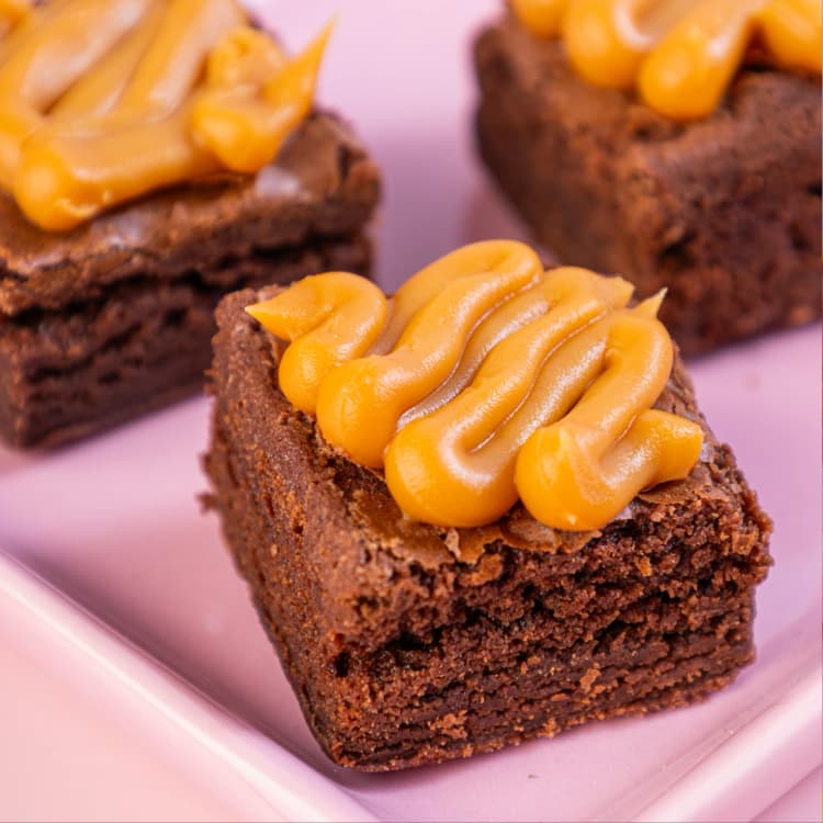 Mini Brownie de Doce de Leite